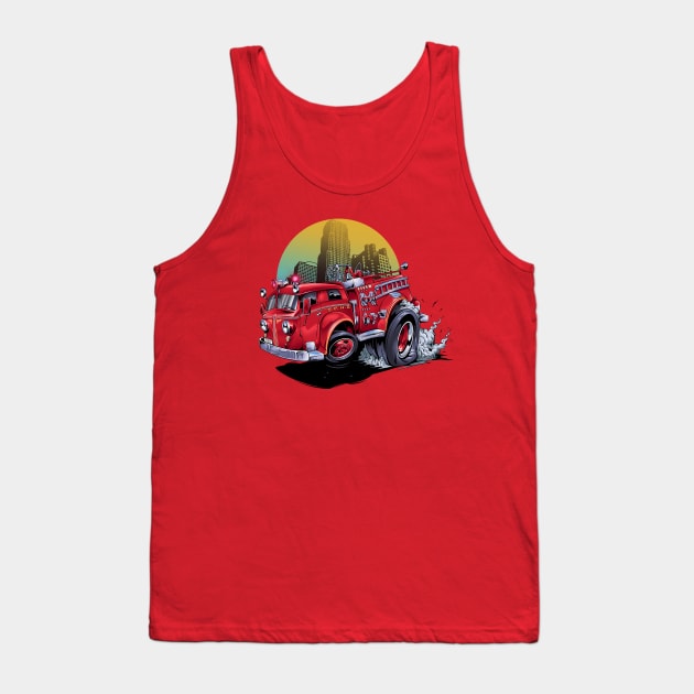 Go Fire Truck Tank Top by Aiqkids Design